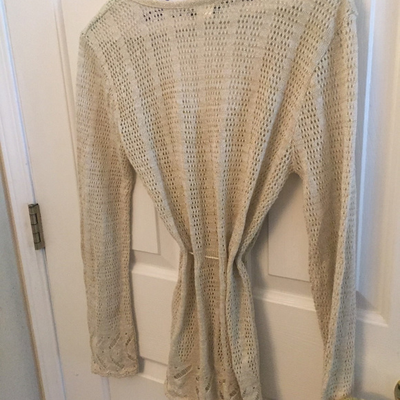 Wet Seal open-weave tie-waist sweater--$5 SALE! - Picture 2 of 3